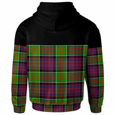 Scottish MacDonald of Clanranald Clan Tartan Hoodie - Horizontal Style Back Side Tartan Plaid