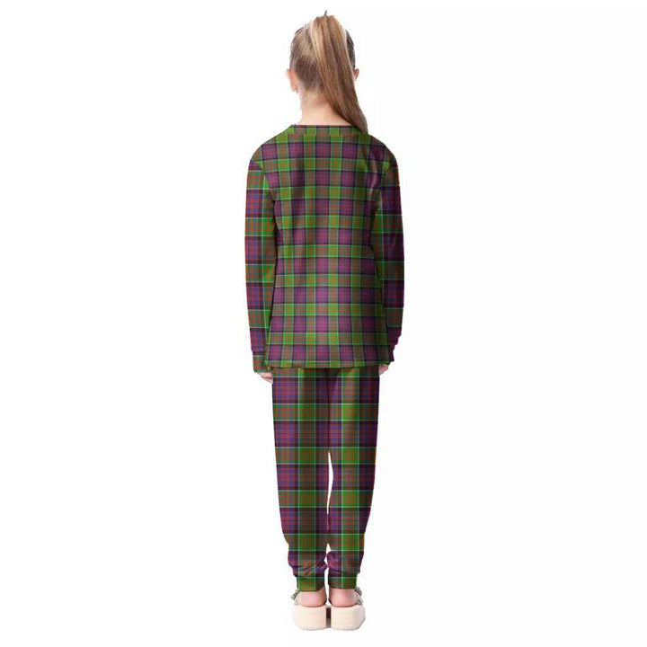 Scottish MacDonald of Clanranald Clan Tartan Pajama Set Kid Back Side Tartan Plaid