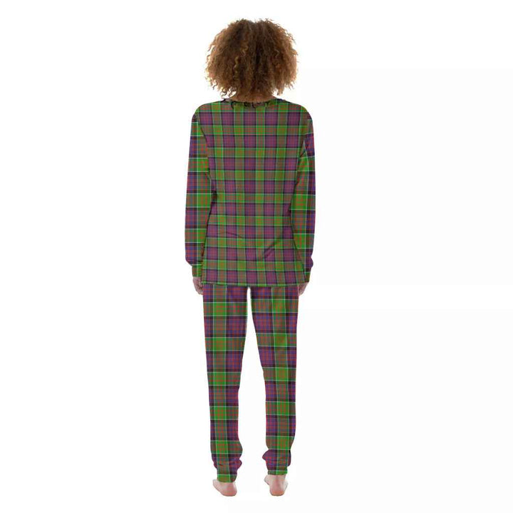 Scottish MacDonald of Clanranald Clan Tartan Pajama Set Women Back Side Tartan Plaid