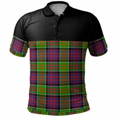 Scottish MacDonald of Clanranald Clan Tartan Polo Shirt - Horizontal Style Front Side Tartan Plaid