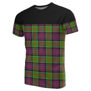 Scottish MacDonald of Clanranald Clan Tartan T-Shirt Horizontal Style Front Side Tartan Plaid