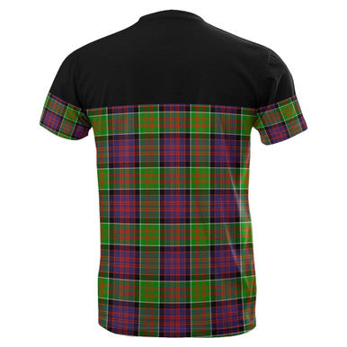 Scottish MacDonald of Clanranald Clan Tartan T-Shirt Horizontal Style Back Side Tartan Plaid