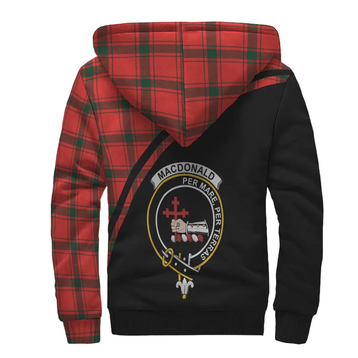 Scottish MacDonald (of Sleat) Clan Crest Tartan Curve Sherpa Hoodie