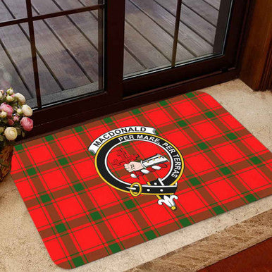 Scottish MacDonald (of Sleat) Clan Crest Tartan Door Mat Tartan Plaid 1