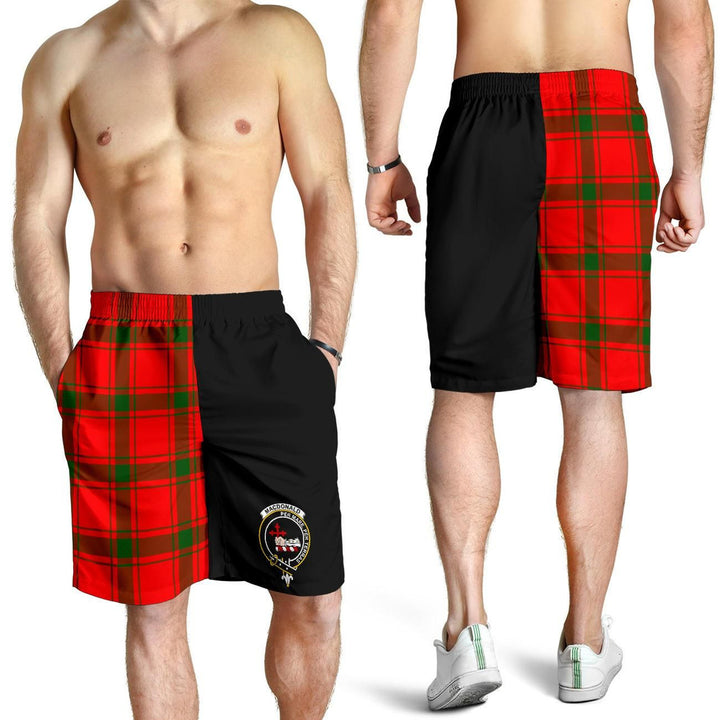 Scottish MacDonald (of Sleat) Clan Crest Tartan Half of Me Men's Shorts