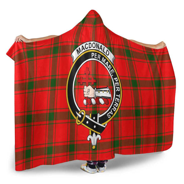Scottish MacDonald (of Sleat) Clan Crest Tartan Hooded Blanket Tartan Plaid 2