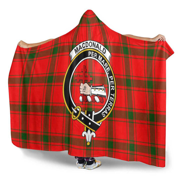 Scottish MacDonald (of Sleat) Clan Crest Tartan Hooded Blanket Tartan Plaid 3