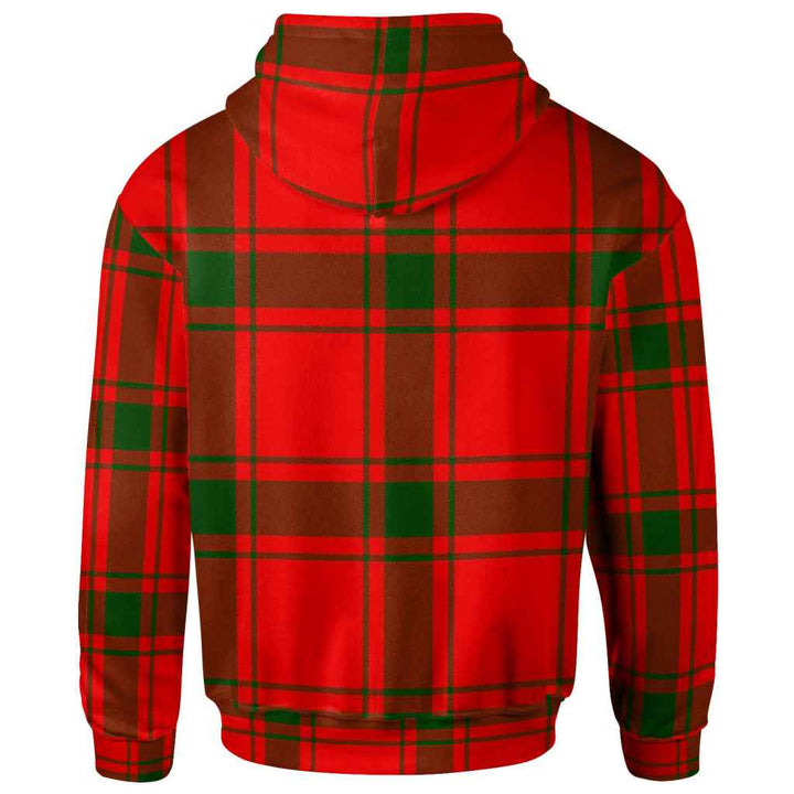 Scottish MacDonald (of Sleat) Clan Crest Tartan Hoodie Back Side Tartan Plaid