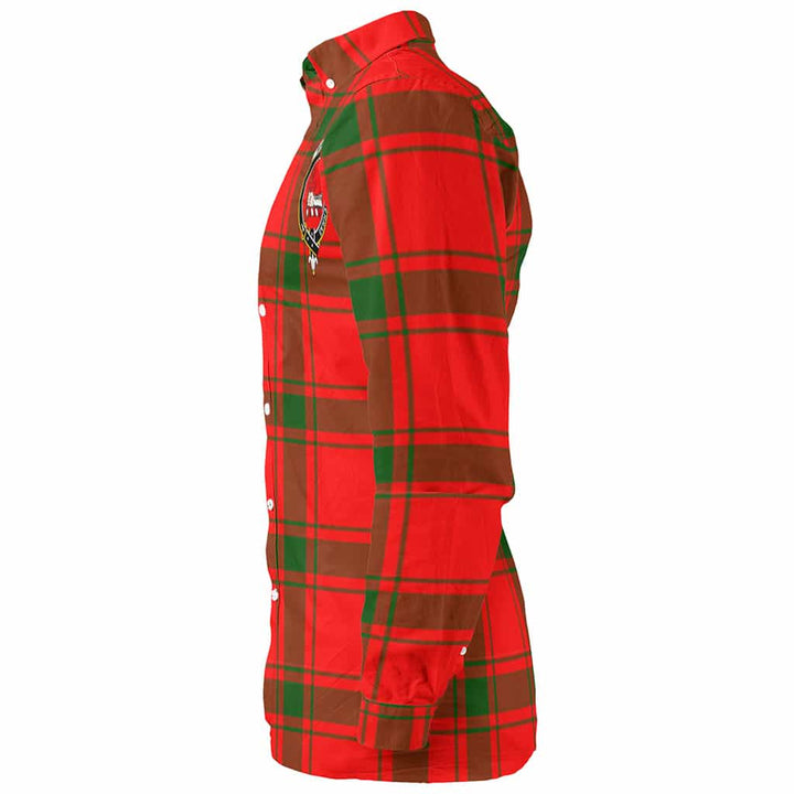 Scottish MacDonald (of Sleat) Clan Crest Tartan Long Sleeve Shirt Tartan Plaid