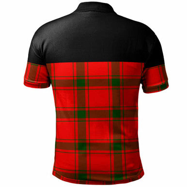 Scottish MacDonald (of Sleat) Clan Crest Tartan Polo Shirt - Horizontal Style Back Side Tartan Plaid