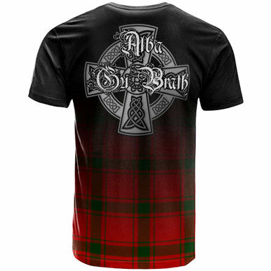 Scottish MacDonald (of Sleat) Clan Crest Tartan T-Shirt - Alba Gu Brath Family Crest Celtic Inspired Back Side Tartan Plaid