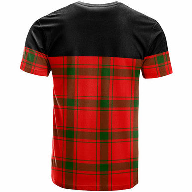 Scottish MacDonald (of Sleat) Clan Crest Tartan T-Shirt - Horizontal Style Back Side Tartan Plaid