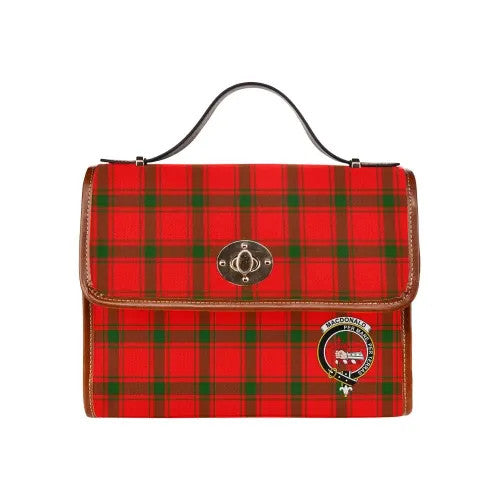 Scottish MacDonald (of Sleat) Clan Crest Tartan Waterproof Canvas Bag Tartan Plaid 1