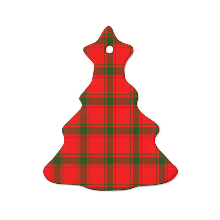 Scottish MacDonald of Sleat Clan Tartan Ceramic Ornament  Tree Shape Tartan Plaid