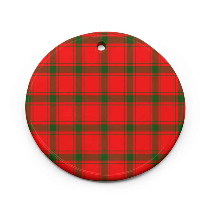 Scottish MacDonald of Sleat Clan Tartan Ceramic Ornament Circle Shape Tartan Plaid