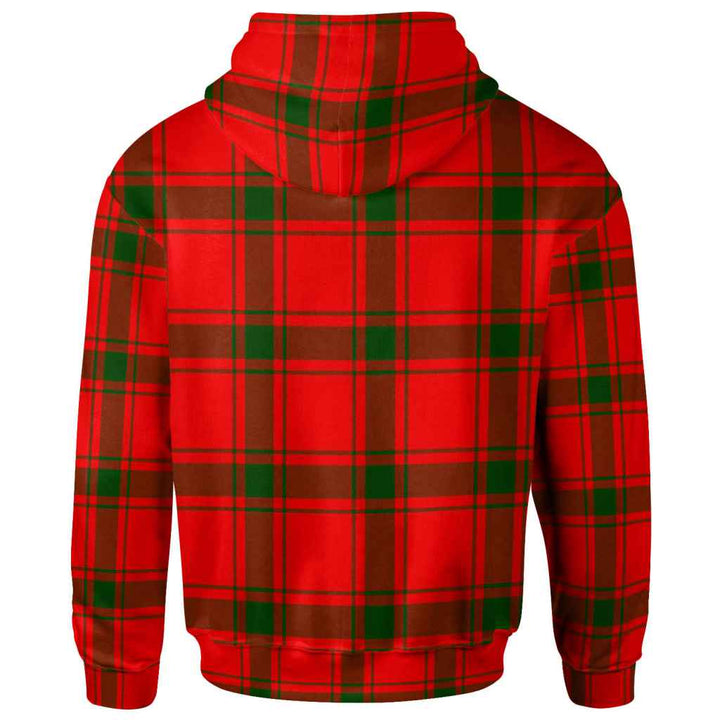Scottish MacDonald of Sleat Clan Tartan Hoodie Back Side Tartan Plaid