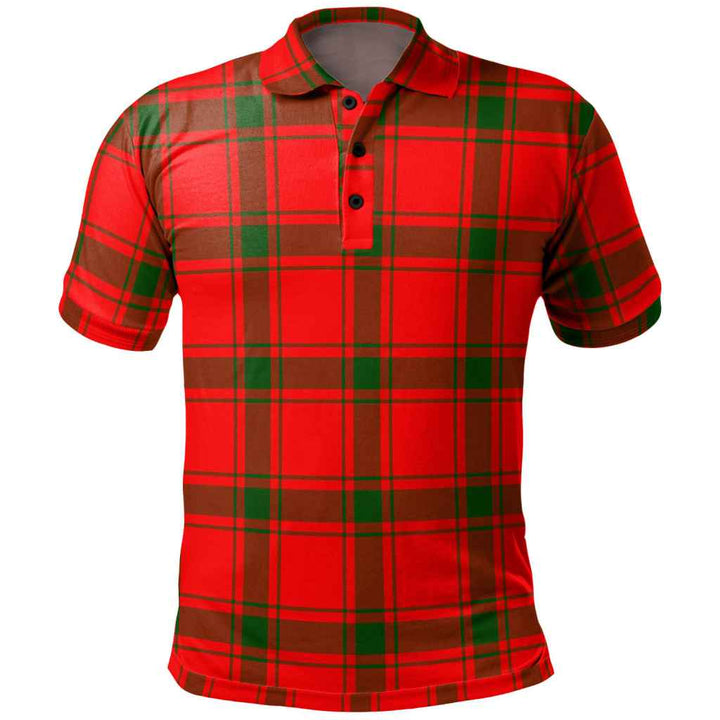 Scottish MacDonald of Sleat Clan Tartan Polo Shirt Front Side Tartan Plaid