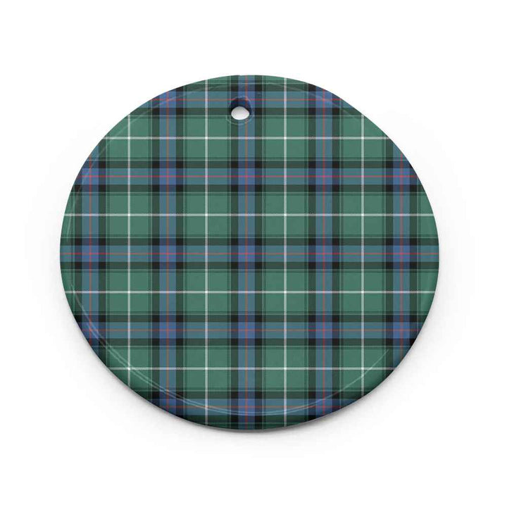 Scottish MacDonald of the Isles Hunting Ancient Clan Tartan Ceramic Ornament Circle Shape Tartan Plaid
