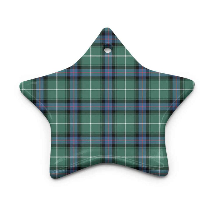 Scottish MacDonald of the Isles Hunting Ancient Clan Tartan Ceramic Ornament Star Shape Tartan Plaid