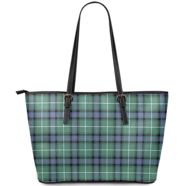 Scottish MacDonald of the Isles Hunting Ancient Clan Tartan Leather Tote Tartan Plaid