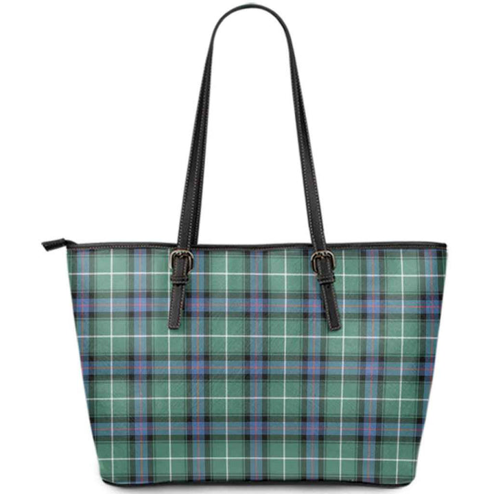 Scottish MacDonald of the Isles Hunting Ancient Clan Tartan Leather Tote Tartan Plaid