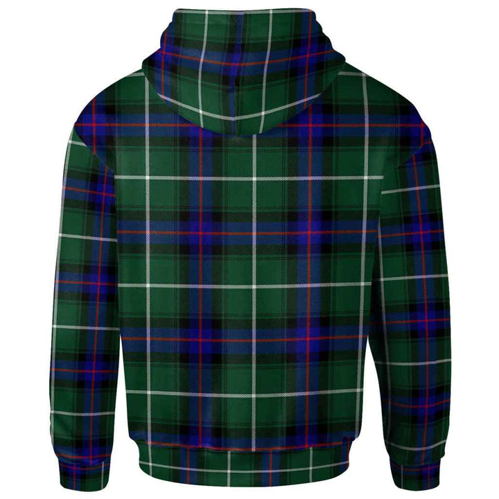 Scottish MacDonald of the Isles Hunting Modern Clan Tartan Hoodie Back Side Tartan Plaid