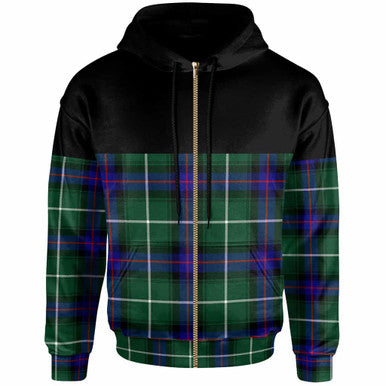 Scottish MacDonald of the Isles Hunting Modern Clan Tartan Hoodie - Horizontal Style Zip Tartan Plaid