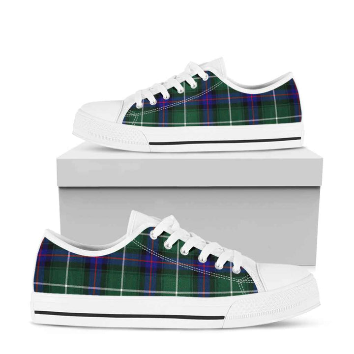 Scottish MacDonald of the Isles Hunting Modern Clan Tartan Low Top Shoes White Sole Tartan Plaid