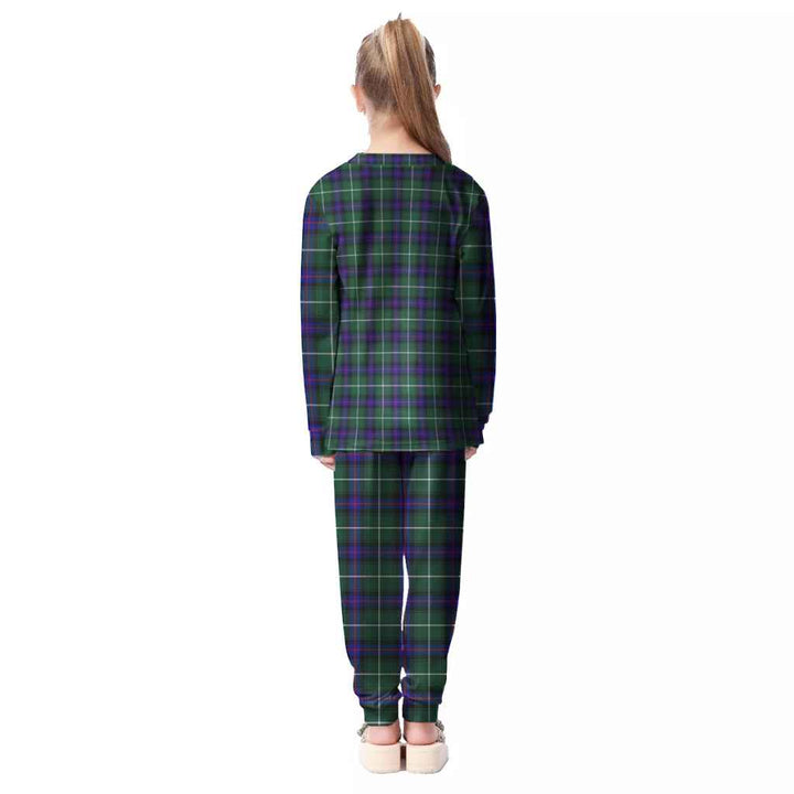 Scottish MacDonald of the Isles Hunting Modern Clan Tartan Pajama Set Kid Back Side Tartan Plaid