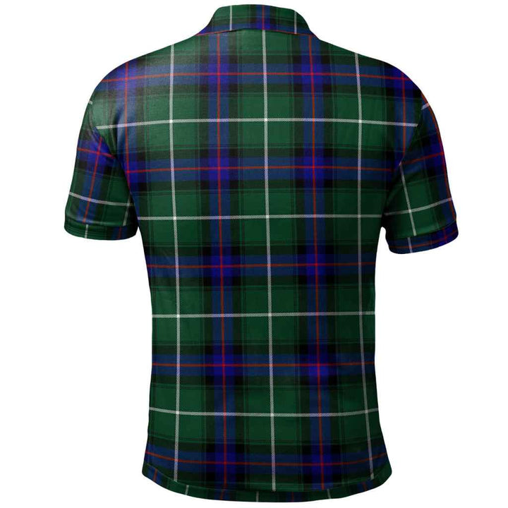 Scottish MacDonald of the Isles Hunting Modern Clan Tartan Polo Shirt Back Side Tartan Plaid