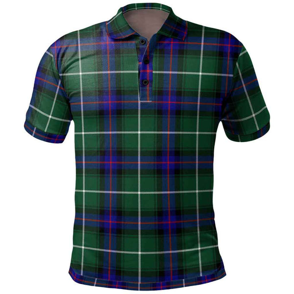 Scottish MacDonald of the Isles Hunting Modern Clan Tartan Polo Shirt Front Side Tartan Plaid