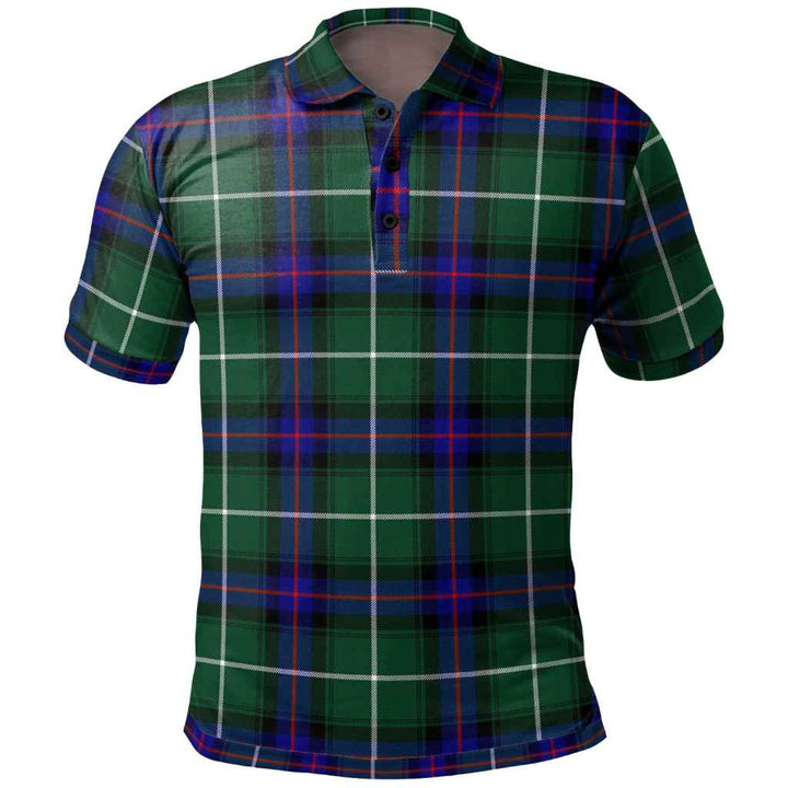 Scottish MacDonald of the Isles Hunting Modern Clan Tartan Polo Shirt Front Side Tartan Plaid