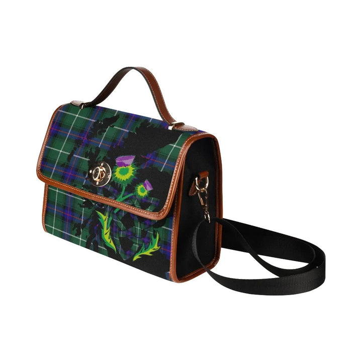 Scottish MacDonald of the Isles Hunting Modern Clan Tartan Waterproof Canvas Bag With Thistle Tartan Plaid 4