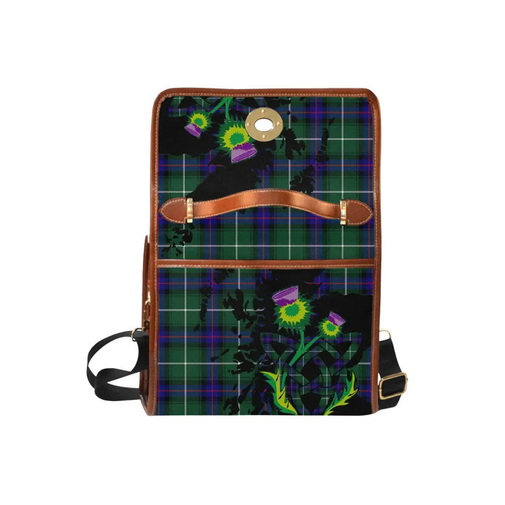 Scottish MacDonald of the Isles Hunting Modern Clan Tartan Waterproof Canvas Bag With Thistle Tartan Plaid 6