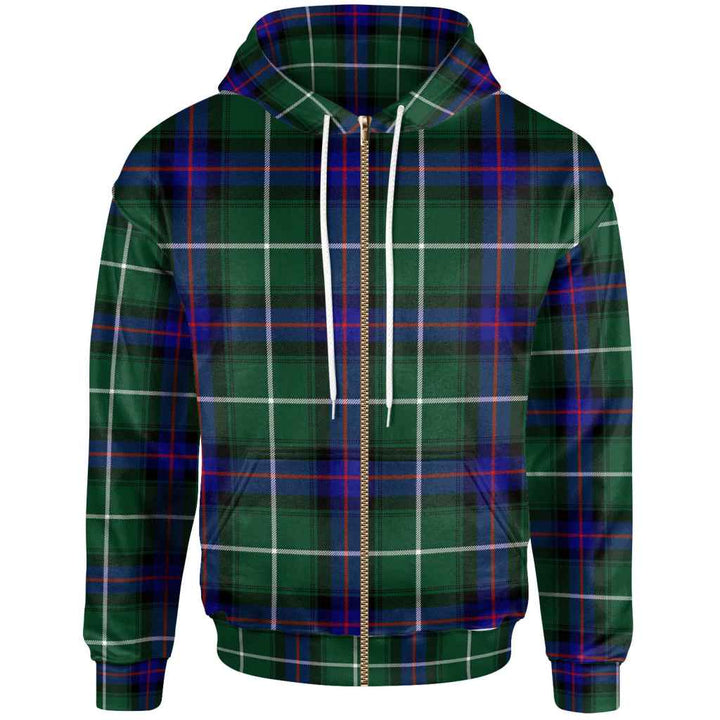Scottish MacDonald of the Isles Hunting Modern Clan Tartan Hoodie Zip Tartan Plaid