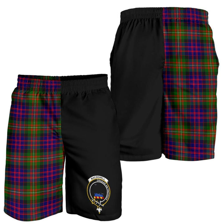 Scottish MacDonell Clan Crest Tartan Half of Me Men's Shorts