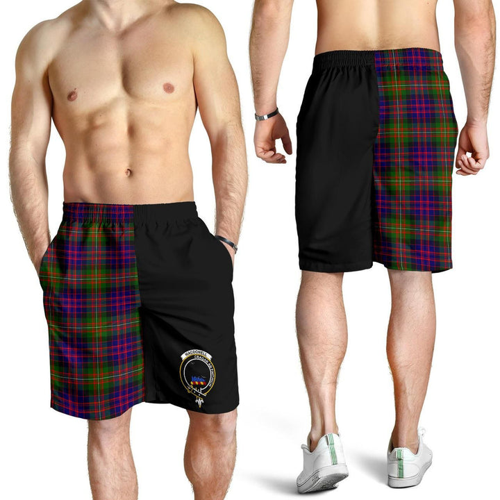 Scottish MacDonell Clan Crest Tartan Half of Me Men's Shorts