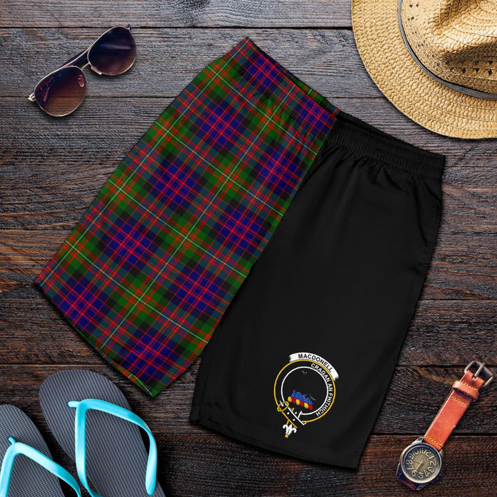 Scottish MacDonell Clan Crest Tartan Half of Me Men's Shorts