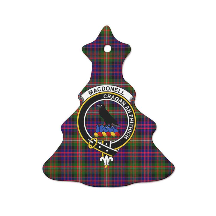 Scottish MacDonell of Glengarry Clan Crest Tartan Ceramic Ornament Tree Shape Tartan Plaid