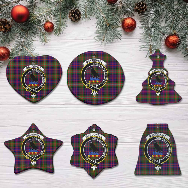 Scottish MacDonell of Glengarry Clan Crest Tartan Ceramic Ornament All Tartan Plaid