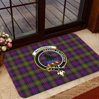 Scottish MacDonell of Glengarry Clan Crest Tartan Door Mat Tartan Plaid 1