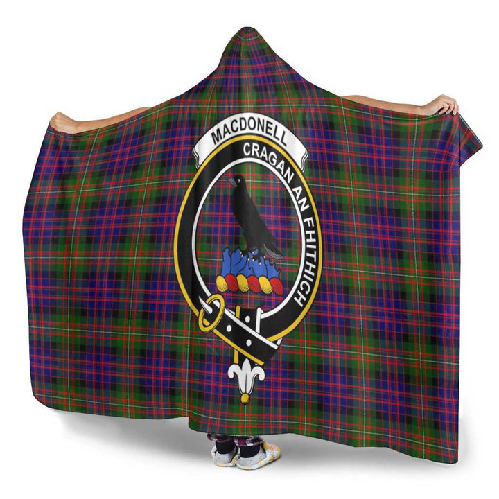 Scottish MacDonell of Glengarry Clan Crest Tartan Hooded Blanket Tartan Plaid 3