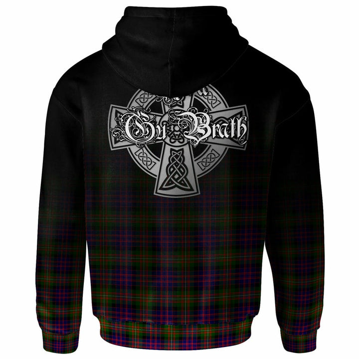 Scottish MacDonell of Glengarry Clan Crest Tartan Hoodie - Alba Gu Brath Family Crest Celtic Inspired Back Side Tartan Plaid