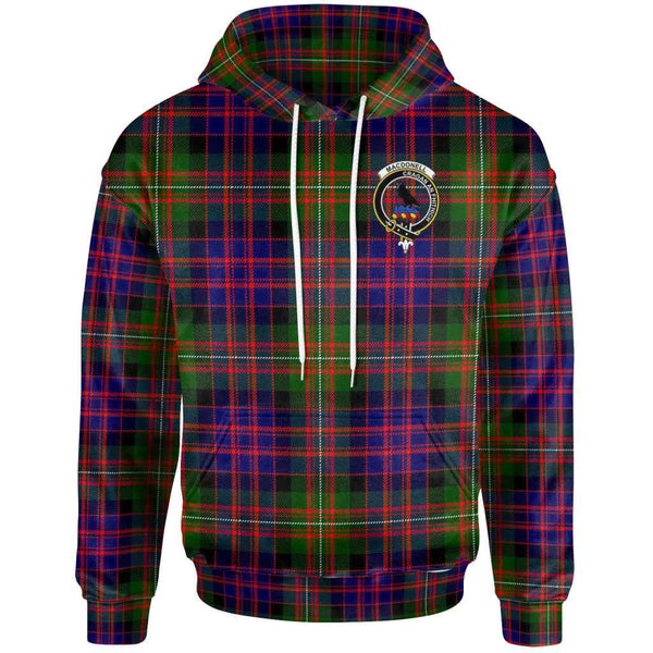 Scottish MacDonell of Glengarry Clan Crest Tartan Hoodie Front Side Tartan Plaid