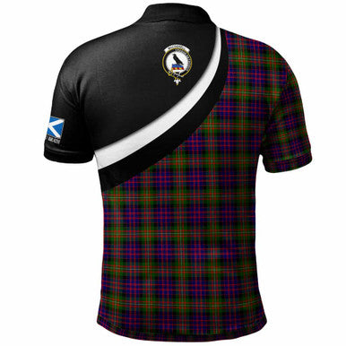 Scottish MacDonell of Glengarry Clan Crest Tartan Polo Shirt - Scotland Forever Style Back Side Tartan Plaid