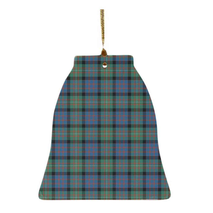 Scottish MacDonnell of Glengarry Ancient Clan Tartan Ceramic Ornament Bell Shape Tartan Plaid