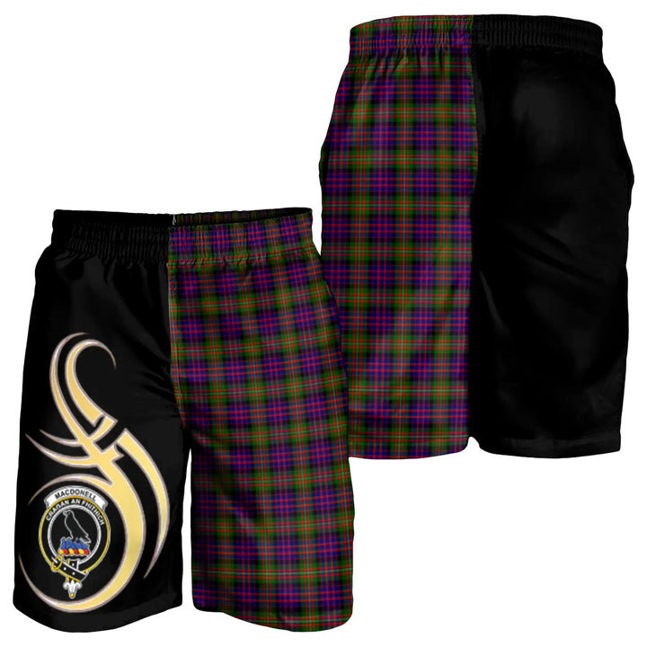 Scottish MacDonnell of Glengarry Modern Clan Crest Tartan Believe in Me Men's Shorts
