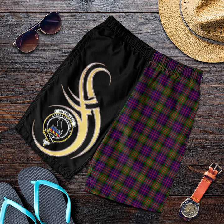 Scottish MacDonnell of Glengarry Modern Clan Crest Tartan Believe in Me Men's Shorts