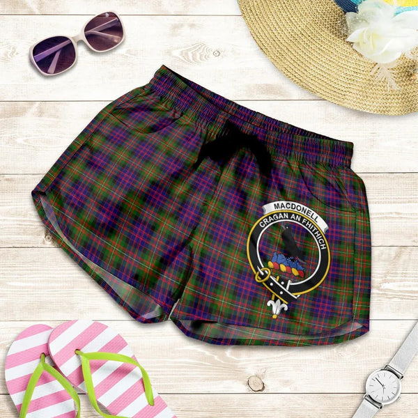 Scottish MacDonnell of Glengarry Modern Clan Crest Tartan Women Shorts