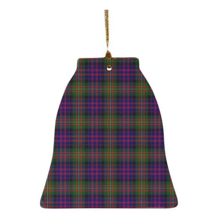 Scottish MacDonnell of Glengarry Modern Clan Tartan Ceramic Ornament Bell Shape Tartan Plaid